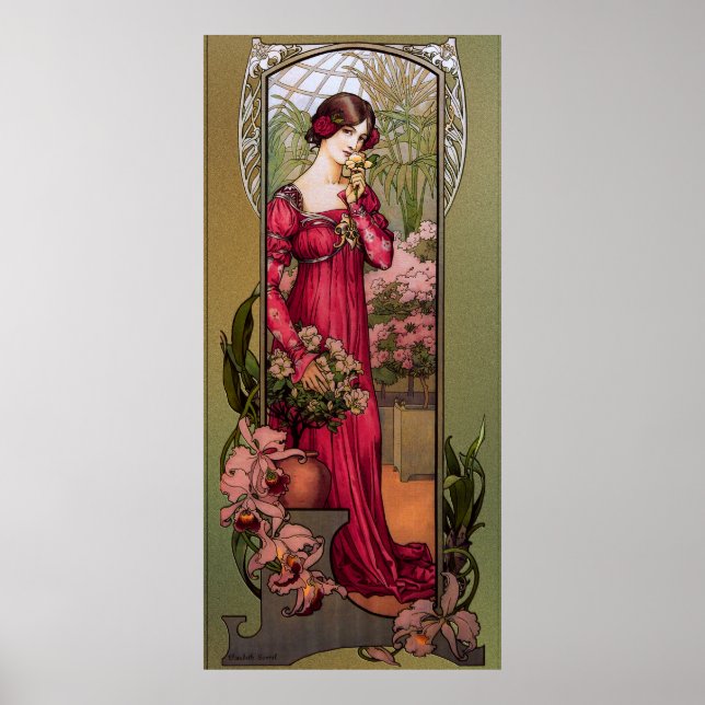 Poster Flores de Jardins por Elizabeth Sonrel (Frente)