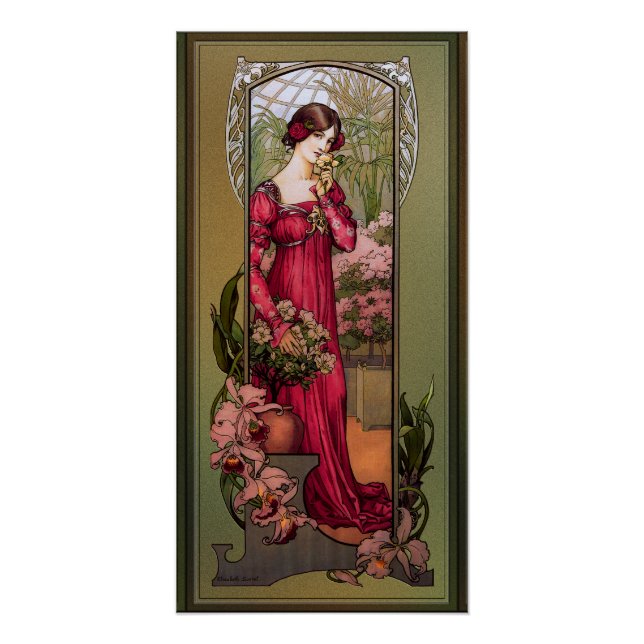 Póster Flores de Jardins por Elizabeth Sonrel (Frente)