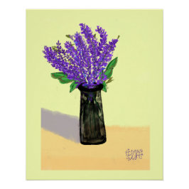 Póster Flores de Lavanda vibrantes, inspiradas na naturez