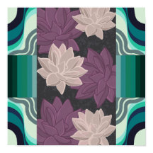 Flores de Lotus Adoráveis - Lotus Roxo e Lotus Ros
