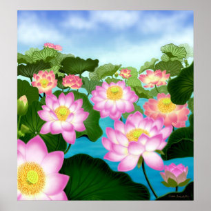 Poster Flores de Lotus sagrado