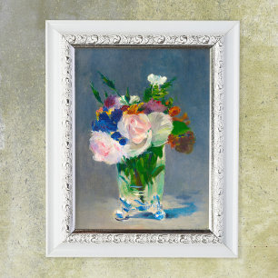 Poster Flores de Manet em um Vaso Cristal