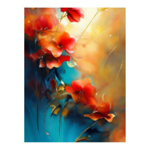 Flores De Névoa Branca Vermelha Azul Lindas