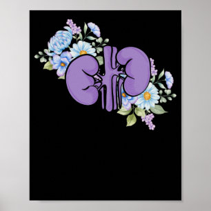 Poster Flores De Órgãos Rins Nefrologia