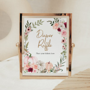 Poster Flores de outono - Fralda de abóbora de abóbora