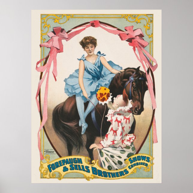 Poster Flores De Palhaço Para Uma Mulher Em Horseback (Frente)