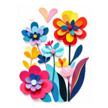 Flores de Papel Coloridas Cortadas Dopamina Decora