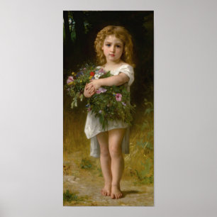 Poster Flores de primavera por William Bouguereau