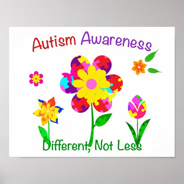 Poster Flores de Sensibilização Autismo (Frente)