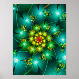 Poster Flores de Turquesa Espiratórias
