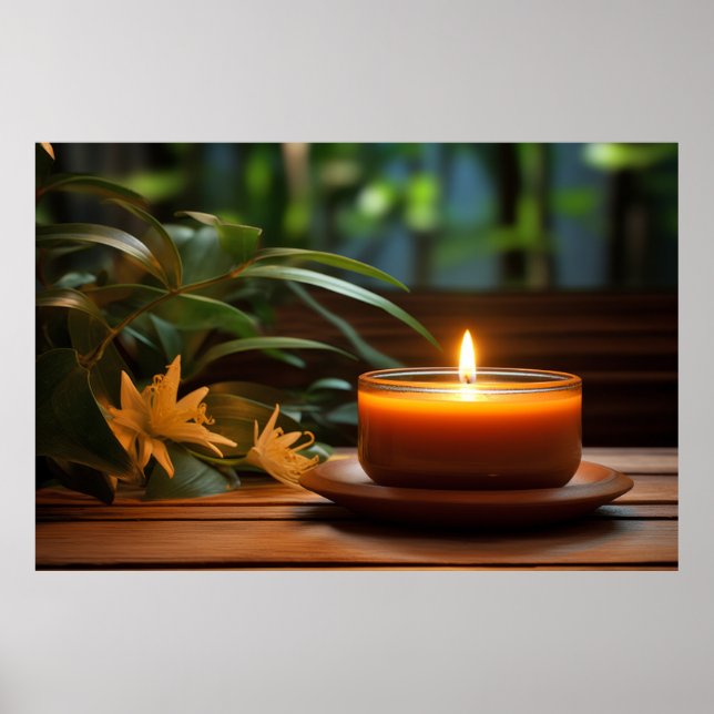 Poster Flores De Vela Tranquilas Pacíficas (Frente)