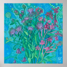 Flores-de-Verão Buquê Flor Pintura Floral