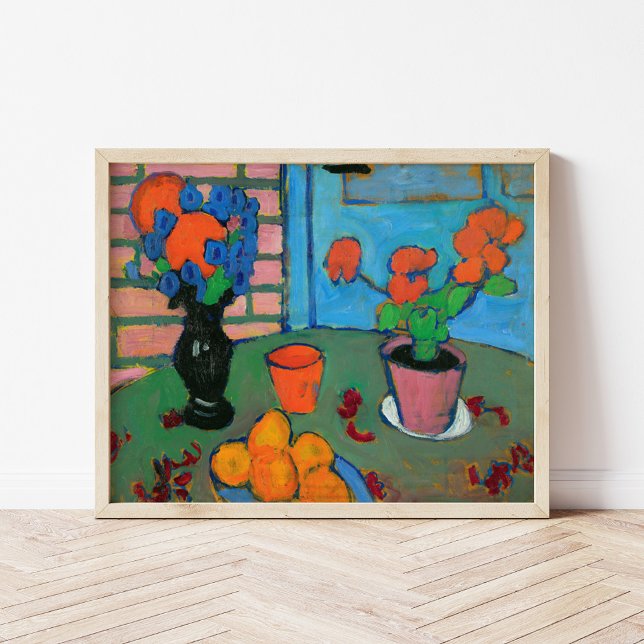 Poster Flores de vida e laranjas fixas | von Jawlensky (Criador carregado)