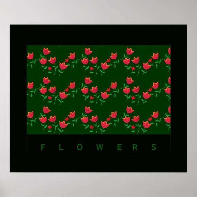 Poster flores decorativas de parede (Frente)