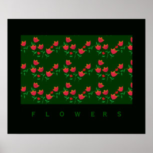 Poster flores decorativas de paredes