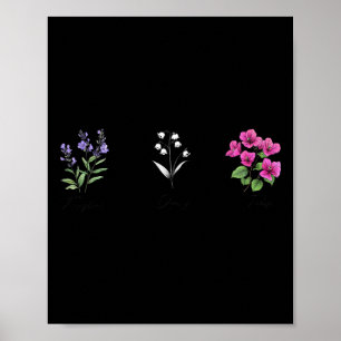 Poster Flores Dedaleira Margarida Tulipa Floral