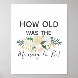 Poster Flores do chá de fraldas como velho era o sinal d