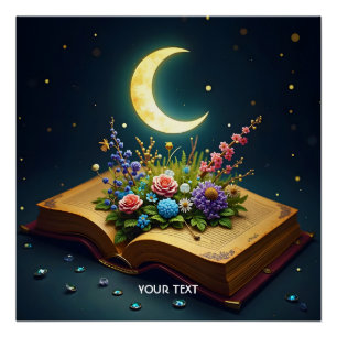 Póster Flores do Livro da Lua Fantasy