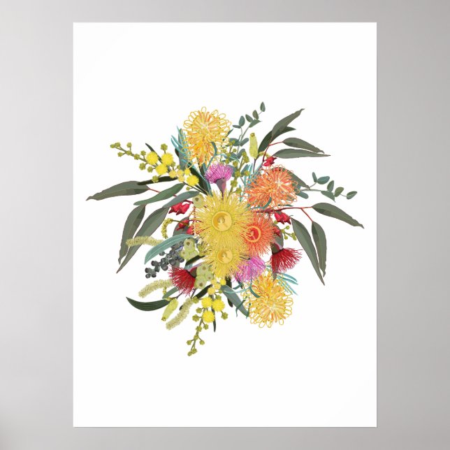 Poster Flores do Verão Australiano (Frente)