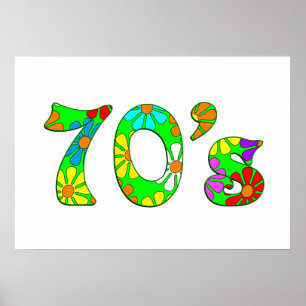 Póster flores dos anos 70