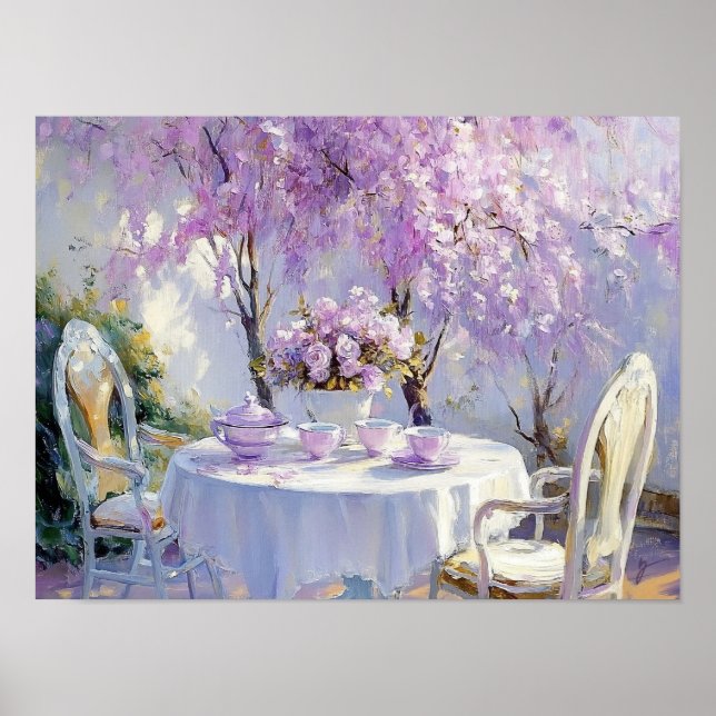 Poster Flores e chá (Frente)