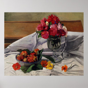 Poster Flores e Morangos por Felix Vallotton,