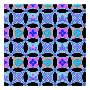 Póster Flores e Padrões