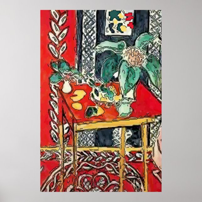 Poster Flores e Taça de Café (Frente)