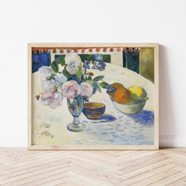 Poster Flores e uma taça de Fruta | Paul Gauguin