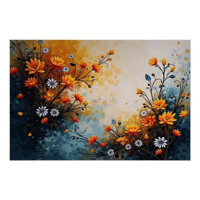 Póster Flores em Celebração (Frente)