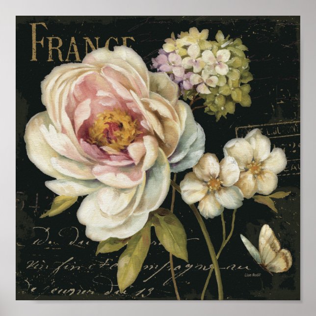 Póster Flores em Preto (Frente)