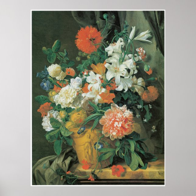 Poster Flores em Terra Cotta Vase 1720 (Frente)