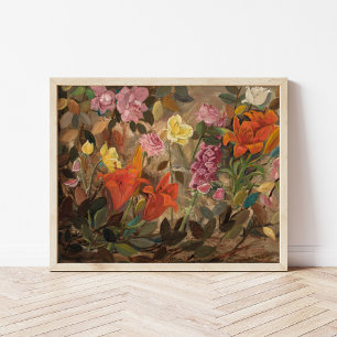 Poster Flores em um Jardim   Tadeusz Makowski