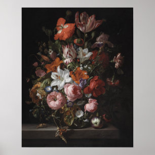 Poster Flores em um vaso de vidro, 1704