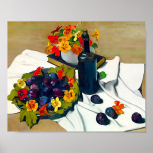 Poster Flores em Vase 1923 por Felix Vallotton
