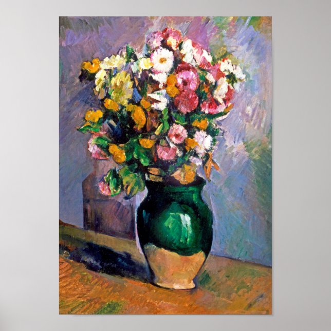 Poster Flores em Vase, Cezanne (Frente)