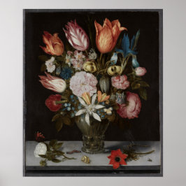 Poster Flores em vidro, 1606 Ambrosius Bosschaert Oil