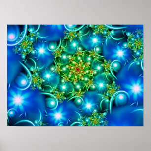 Poster Flores Estrela Azul