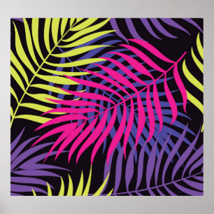 Poster Flores Exóticas: Escape de Padrão Selvagem