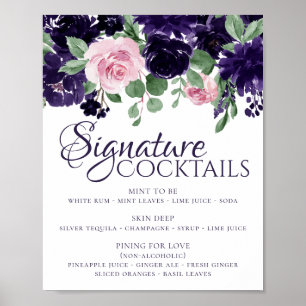 Poster Flores Exuberantes   Bebidas Exclusivas Roxas e Ro