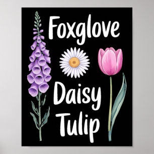 Poster Flores-foxglove Da Sutil-floral Anti-Trump Shirt F