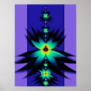 Poster Flores Fractais de Mandelbrot
