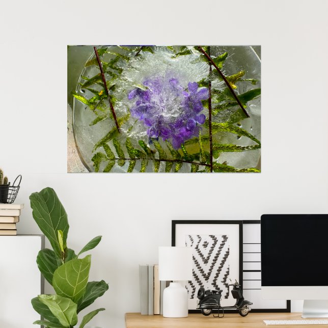 Poster Flores Geladas,  (Escritório em casa)
