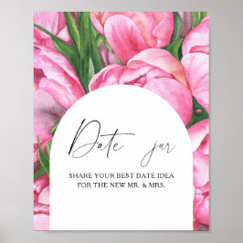 Poster Flores - ideias para uma noite romântica. Jogo de 