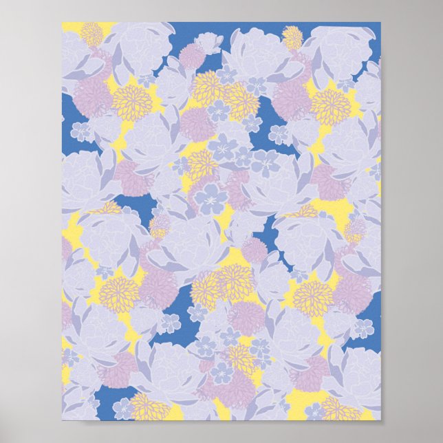 Poster Flores japonesas (Frente)