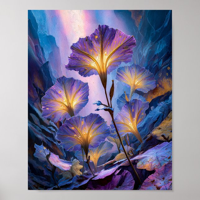 Poster Flores Luminosas Noturnas (Frente)