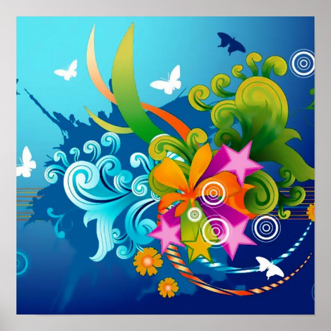 Poster Flores mágicas (Frente)