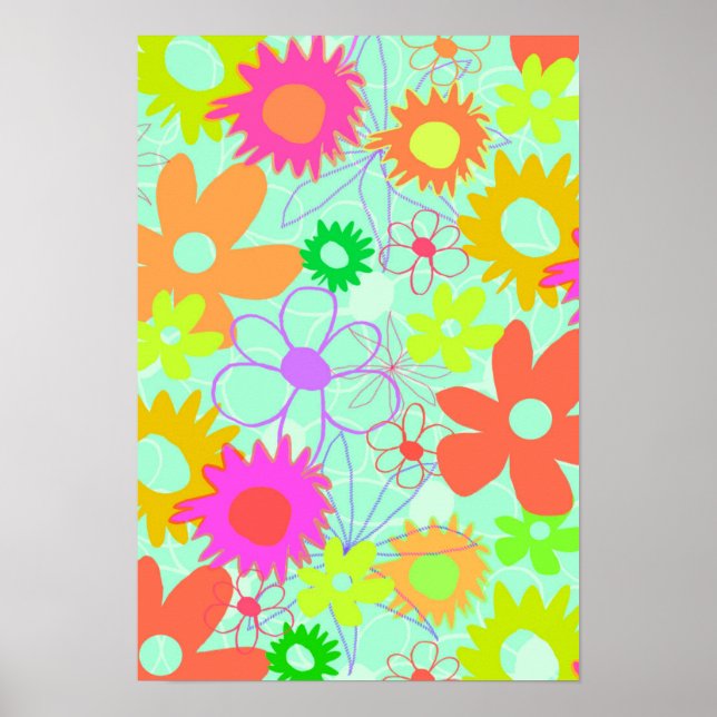 Póster Flores misturadas (Frente)