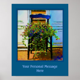 Poster Flores Na Cadeira Criam Sua Própria Cotação