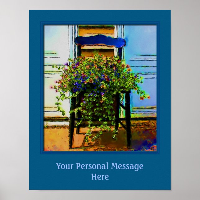 Poster Flores Na Cadeira Criam Sua Própria Cotação (Frente)